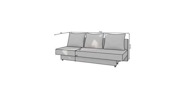 Pohovka REASON, hnědá