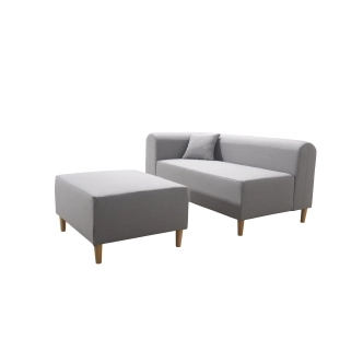 Pohovka REMENE, levá, šedá DOPRODEJ