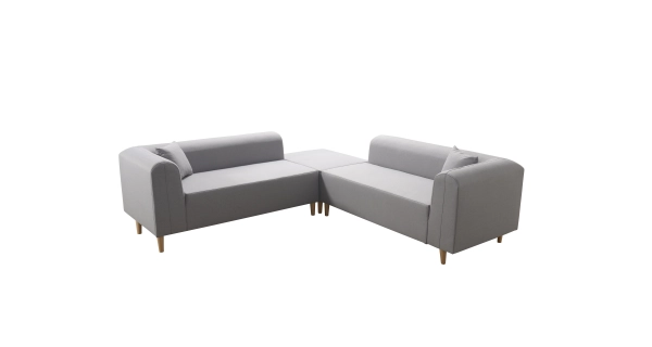 Pohovka REMENE, levá, šedá DOPRODEJ