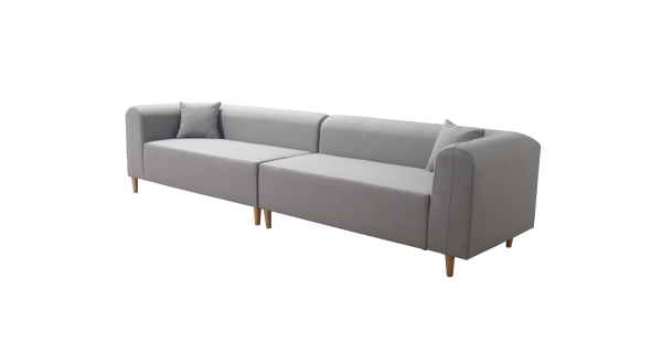 Pohovka REMENE, levá, šedá DOPRODEJ