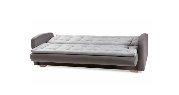 Pohovka s područkami BUKHAN, béžová látka/hnědá látka