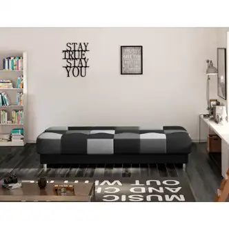 Pohovka SCIORRA 4, černo-šedá látka