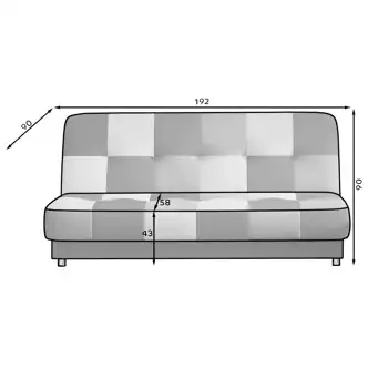 Pohovka SCIORRA 4, černo-šedá látka