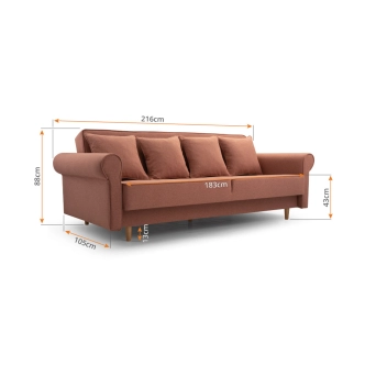 Pohovka SYNSEPALA, světle šedá