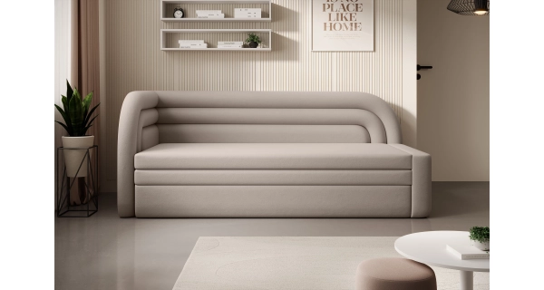 Pohovka TRELOR, levá, béžová látka