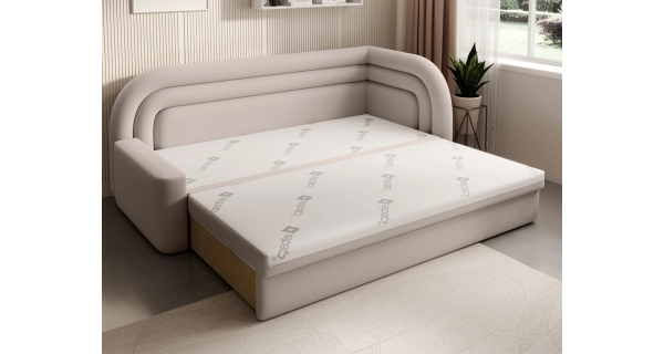 Pohovka TRELOR, pravá, béžová látka