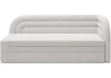 Pohovka TRELOR, pravá, bílá látka