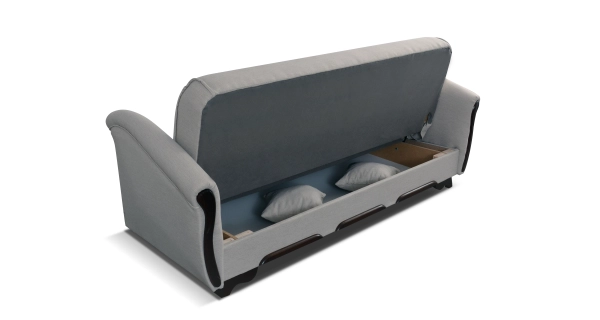 Pohovka VELOX 2, šedá látka se vzorem/černá látka