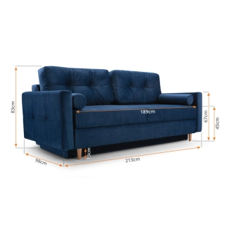 Pohovka VERMITOX, mentolová