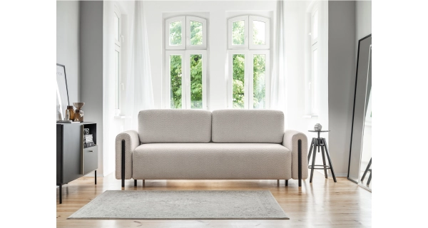 Pohovka VITUS, černá/béžová