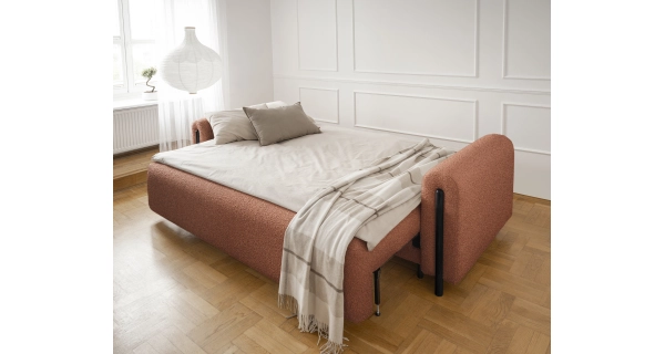 Pohovka VITUS, černá/cihlová