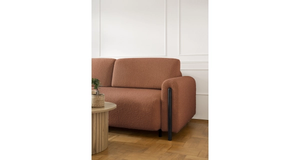 Pohovka VITUS, černá/cihlová