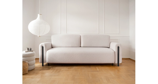 Pohovka VITUS, černá/světlá béžová