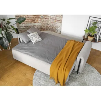 Pohovka VITUS, černá/světlá béžová proužky