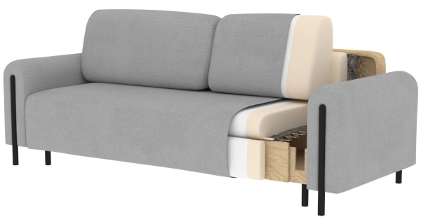 Pohovka VITUS, černá/světlá šedá