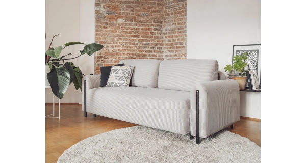 Pohovka VITUS, černá/světlá šedá