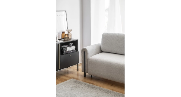 Pohovka VITUS, černá/tmavě šedá