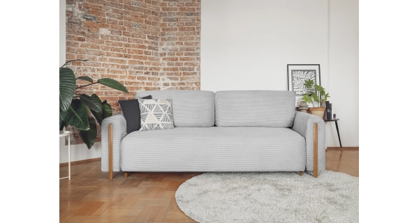 Pohovka VITUS, dub/světlá šedá