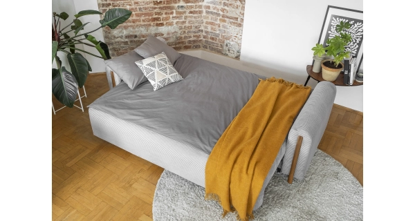 Pohovka VITUS, dub/světlá šedá