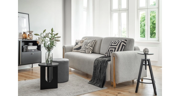 Pohovka VITUS, dub/tmavě šedá