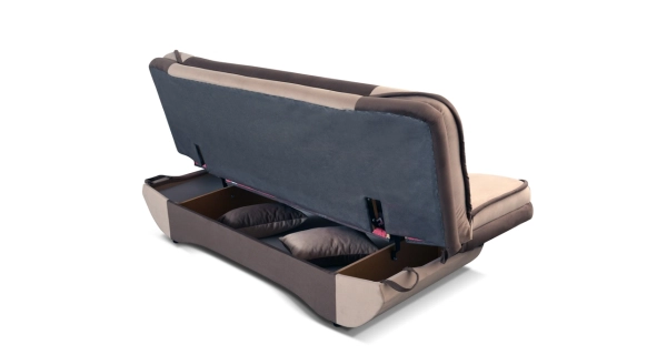 Pohovka WESSON 1, látka grafit/světle šedá látka