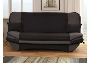 Pohovka WESSON 2, černá látka/šedá látka