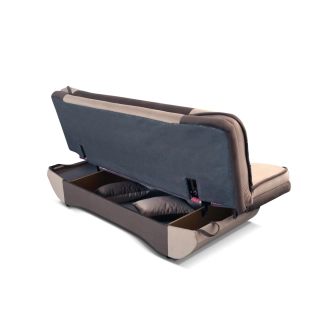 Pohovka WESSON 2, černá látka/šedá látka