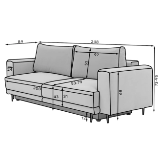 Pohovka WRITE, béžová