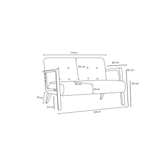 Pohovka YORLEM, šedá