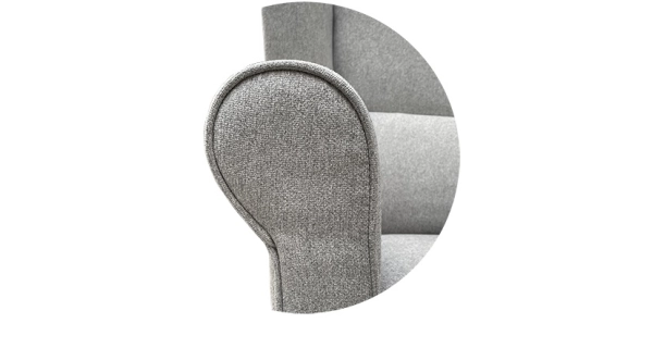 Pohovka ZEBRINA 2, světle šedá