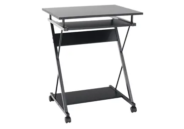 Pojízdný PC stůl/herní stůl s kolečky RAKTA, černá