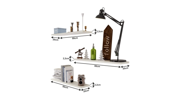 Police DAREK (3 ks), bílá