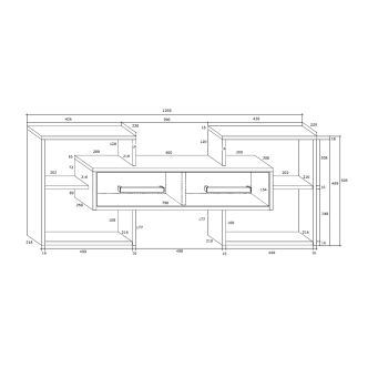 Police DORINDA 1D, dub sonoma tmavý/dub sonoma, 5 let záruka