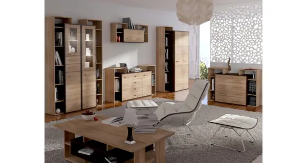 Police DORINDA 2D, dub sonoma tmavý/dub sonoma, 5 let záruka