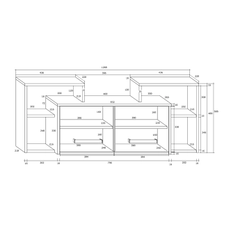 Police DORINDA 2D, dub sonoma tmavý/dub sonoma, 5 let záruka