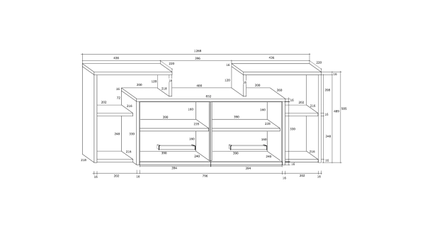 Police DORINDA 2D, dub sonoma tmavý/dub sonoma, 5 let záruka