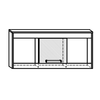 Police GATTON s dvířky, dub artisan/bílý lesk, 5 let záruka