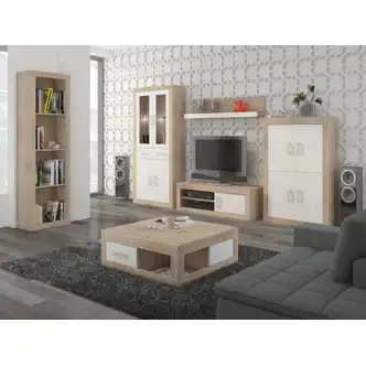 Police GOUDINI 130 cm, dub sonoma/bílý lesk, 5 let záruka