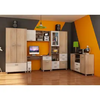 Police KEATING, dub sonoma/bílý lesk