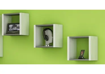 Police NELLORE (3 ks), craft bílý/grafit