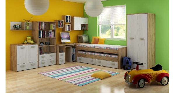 Police NELLORE (3 ks), craft zlatý/craft bílý, 5 let záruka