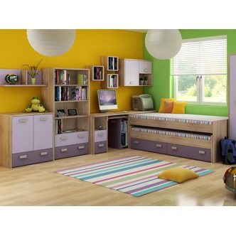 Police NELLORE (3 ks), dub sonoma sv./levandulová