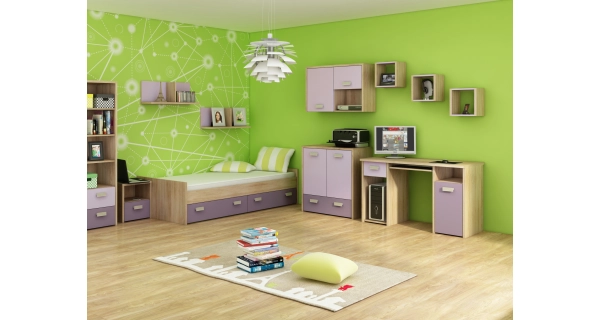 Police NELLORE (3 ks), dub sonoma sv./levandulová