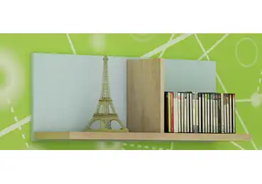 Police NELLORE, dub sonoma/světle modrá/modrá