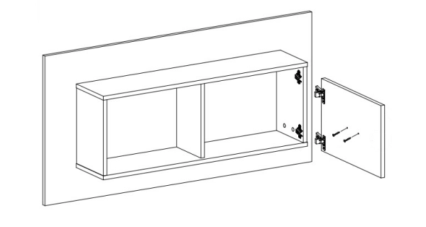Police s dvířky CHACALTAYA, dub sonoma/bílý mat