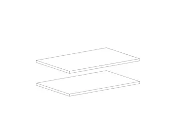 Poličky do skříňě ECCE 2D( 2 ks ), bílý mat