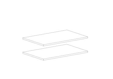 Poličky do skříňě ECCE 3D2S a ECCE 4D2S( 2 ks ), dub evoke