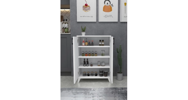 Policová komoda FENVOR, bílá