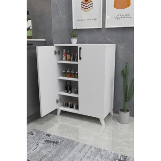 Policová komoda FENVOR, bílá