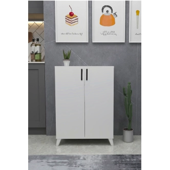 Policová komoda FENVOR, bílá